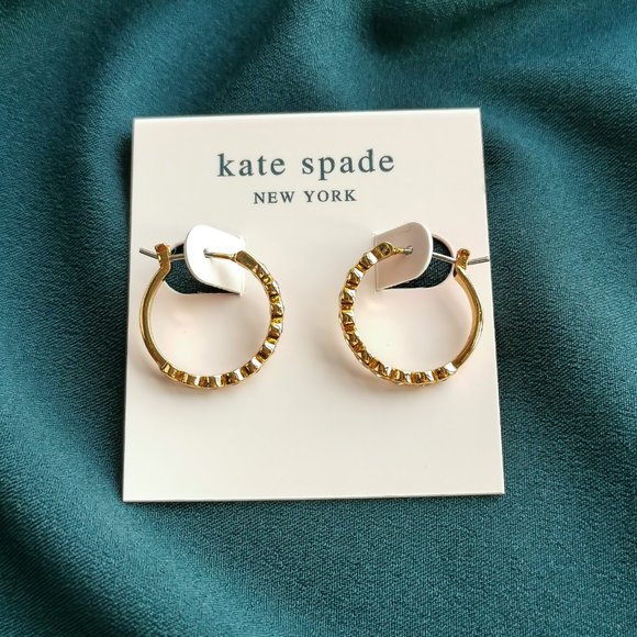 KATE SPADE Full Circle Gold Hoop Earrings NEW $48